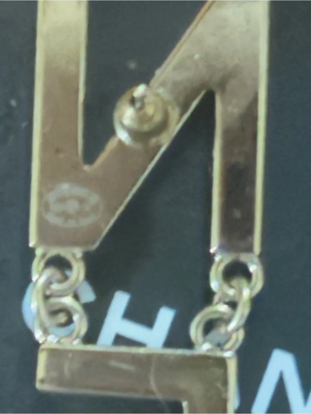 CHANEL Gold Letter Charm Necklace